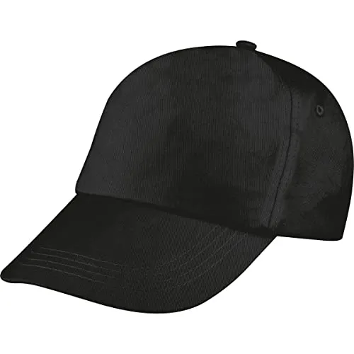 Baumwoll Basecap 5 Panel/Farbe: schwarz