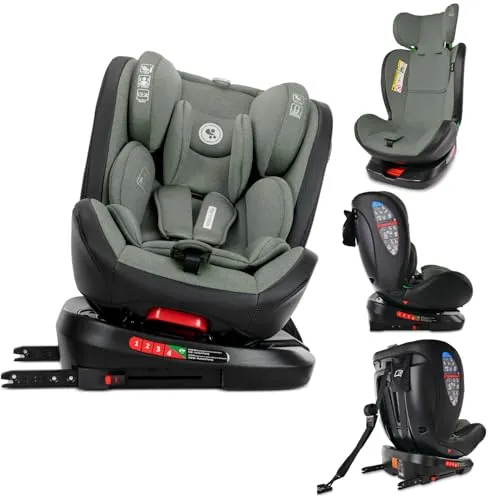Lorelli Auto Kindersitz Nebula mit Isofix, 360° drehbar - Mitwachsender Autositz (0-36 kg) für höchste Sicherheit und Komfort, ausgestattet mit Isofix, 360° drehbarer Basis und waschbarem Bezug – ideal für lange Autofahrten.