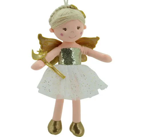 Sweety-Toys Stoffpuppe Sweety Toys 11780 Stoffpuppe Fee Plüschtier Prinzessin 45 cm Gold