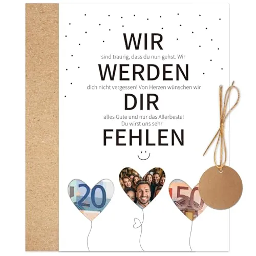 Abschiedskarte Kollegen A4 XXL mit Umschlag Abschied Karte zum Ruhestand | Abschiedsgeschenk für Kollegin, Glückwunschkarte für Jobwechsel und Rente, für Kollegin Kollege Mitarbeiter Rente Jobwechsel