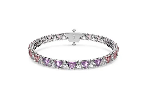 Swarovski Armband 5614928 - Elegantes Armband aus der MATRIX Kollektion mit rosafarbenen Zirkonia im Trilliant-Schliff, ideal für jeden Anlass – hochwertig verarbeitet für langanhaltenden Glanz.