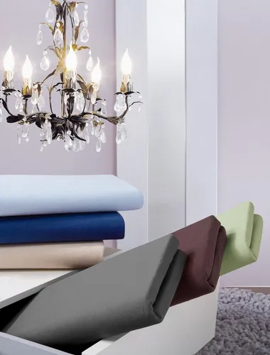 Irisette Spannbettlaken Premium Stretch 190 x 200 cm indigo - Bettlaken aus 97% Baumwolle mit rundum Gummizug für perfekten Sitz, ideal für Standardmatratzen und Wasserbetten. Pflegeleicht und bis 60°C waschbar.