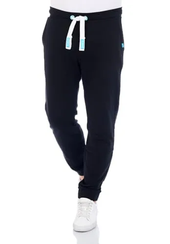 riverso Jogginghose Herren Baumwolle lang RIVLino Regular Fit - Moderne und bequeme Sweatpants mit elastischem Bund und praktischen Taschen. Ideal für Freizeit und Sport, aus hochwertigem Baumwoll-Mischgewebe für pflegeleichten Tragekomfort.