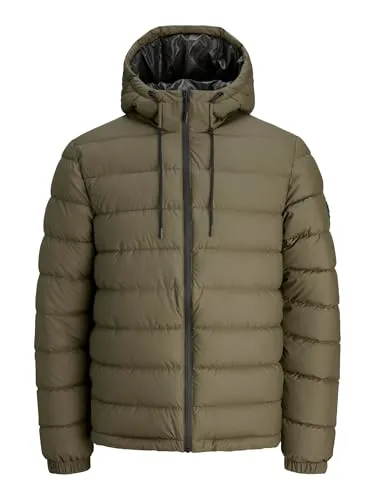 JACK & JONES Steppjacke für Männer mit Kapuze - Moderne Steppjacke mit Kordelzugkapuze, aus leichtem Polyester, ideal für den Alltag und vielseitige Kombinationsmöglichkeiten.