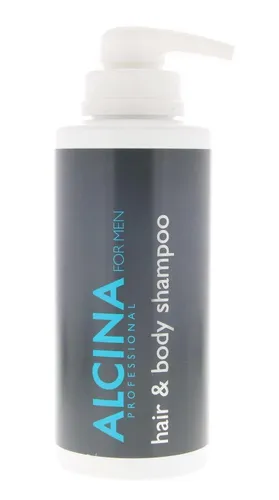 Alcina Hair & Body Shampoo for Men 500 ml - Shampoo und Duschgel in einem, speziell für Männer. Erfrischt Haut und Haar, bietet milde Reinigung und Feuchtigkeitsversorgung für ein geschmeidig-glattes Hautgefühl.