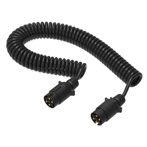 Produktbild Anhänger Verlängerungskabel 12V 7-polig 3,5m Spiralkabel Stecker Kunststoff