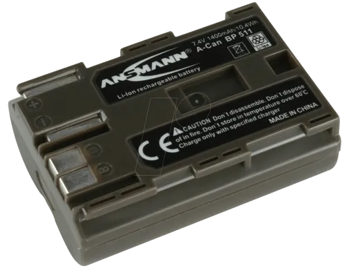 ANS 5022283 - Akku für Camcorder, 1400 mAh, kompatibel mit Canon - Li-Ion Akku für Digitalkameras, zuverlässiger Ersatzakku mit 1400 mAh für langanhaltende Aufnahmen, kompatibel mit zahlreichen Canon Modellen.