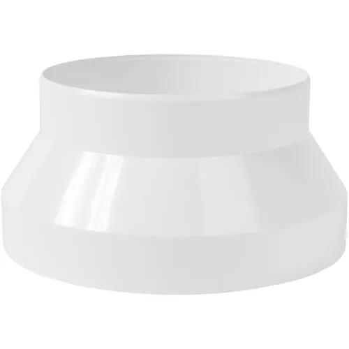 Vent Systems 100 bis 125mm Kanal Reduzierstück Adapter - Verbinder Fitting Rohr Erhöhung Reduzierstück Konus für HVAC Abluft, Klimaanlage, Lüftungssysteme - ABS Kunststoff, PVC Rohr Reduzierung