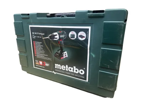 Metabo SB 18 LT Compact Akku-Schlagbohrmaschine - Akkuschrauber im Kunststoffkoffer, kompakt und leistungsstark mit 2 x 2 Ah Li-Ion Akku für vielseitige Anwendungen.