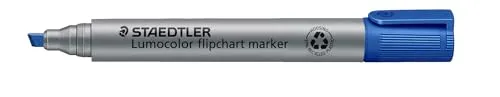 STAEDTLER 356 B-3 Lumocolor Flipchartmarker Keilspitze, 2 oder 5 mm, 10 Stück, blau