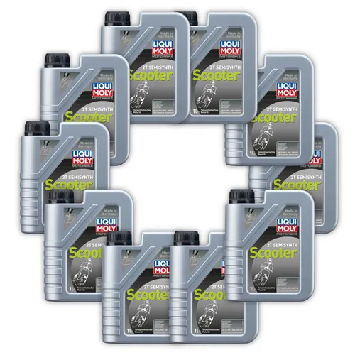 10x 1L LIQUI MOLY 1621 Motorbike 2T Semisynth Scooter Street Motoröl Motor Öl