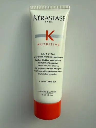 Kérastase Lait Vital Conditioner 200 ml - Shampoo für feines, normales bis trockenes Haar, nährt und verleiht Geschmeidigkeit und Glanz mit Iriswurzelstockextrakt und Lipiden.