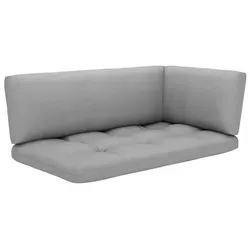 vidaXL 6-Tlg Paletten-Lounge-Set Grau aus Kiefernholz - Genießen Sie entspannte Stunden im Freien mit diesem langlebigen Lounge-Set aus kesseldruckimprägniertem Kiefernholz. Das zeitlose Design und die bequemen Kissen bieten Komfort und Stil für Terrasse oder Garten.