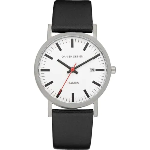 Danish Design Herren Analog Uhr mit Leder Armband 3316291
