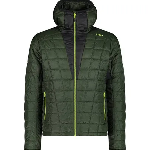 CMP Herren Jacke MAN JACKET FIX HOOD - Ultraleichte Herrenjacke mit recycelter Wattierung für optimale Wärme und Komfort. Komprimierbar und ideal für Bergaktivitäten, mit winddichtem Frontreißverschluss und praktischen Seitentaschen.
