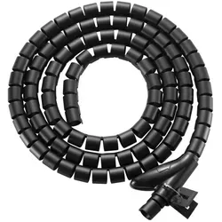 Equip Spiralkabelschlauchhülse, 2,5 m, Schwarz