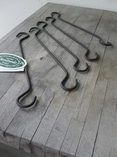 Deckenhaken 5er-Set, 28 cm S-Haken aus Eisen - Wand-, Türgarderoben & Haken, robustes Eisenmaterial für hohe Tragfähigkeit und vielseitige Einsatzmöglichkeiten im Haushalt.