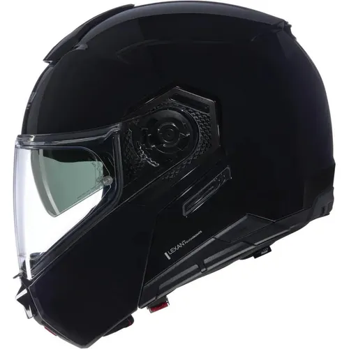 Nolan N90-3 Classico Klapphelm - Schwarz - M - Motorradhelm mit Dual Action Kinnschutz-Öffnungssystem und Airbooster-Technologie für optimale Belüftung. Ideal für Touren und urbanen Einsatz, bietet Sicherheit und Komfort in einem modernen Design.