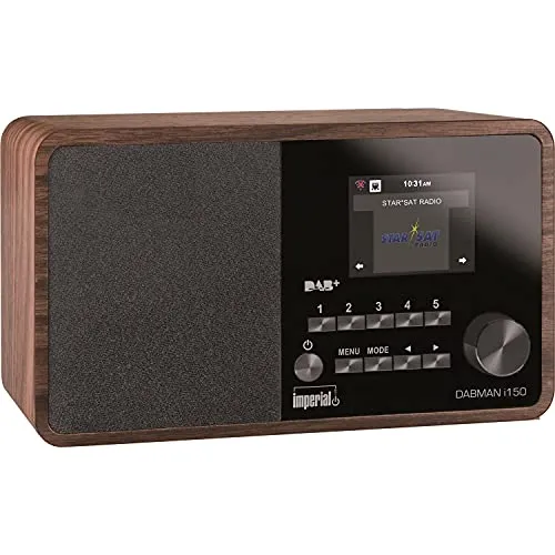Imperial Radio DABMAN i150 DAB+ WLAN Internet Radio - Vielseitiges Digitalradio mit DAB+, UKW und Internetempfang. Genießen Sie kraftvollen Klang über den 3'' Lautsprecher und steuern Sie es bequem per App.