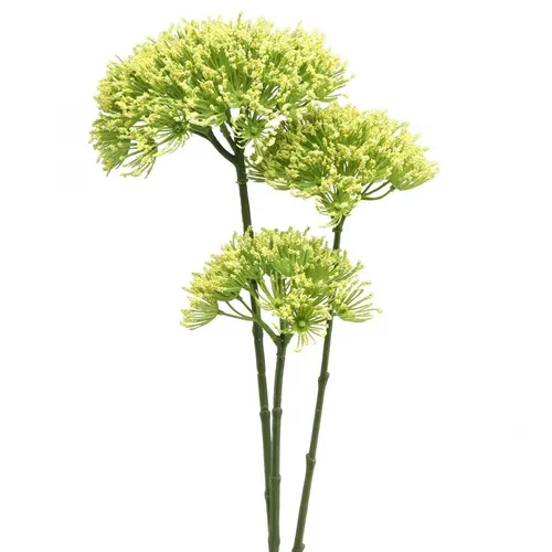 Künstlicher Fenchel Blütenzweig Gelb 85cm - Sonstige Deko mit 3 Blüten, pflegeleicht und ideal für kreative Dekorationsprojekte in jedem Raum.