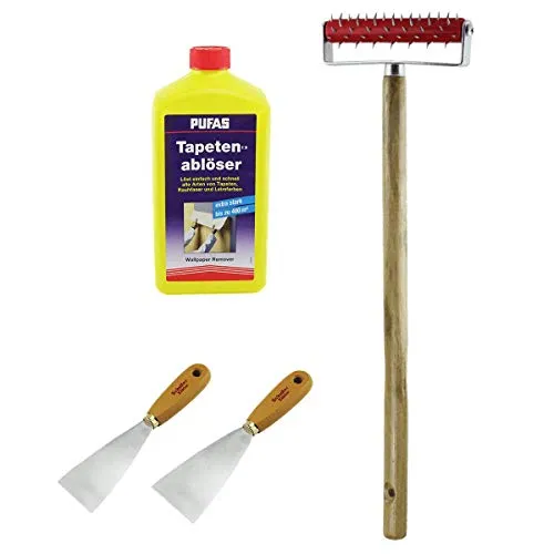 Malerversand SET: Pufas Tapetenablöser + Stachelwalze + Malerpachtel 40mm + 70mm
