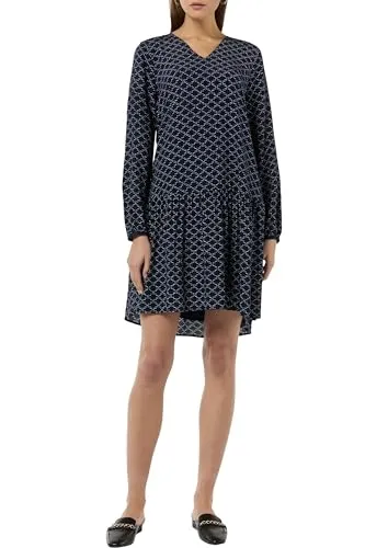 Comma Kleid mit Allover Muster