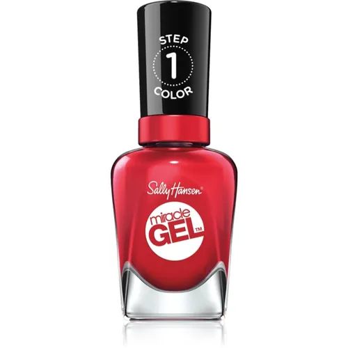 Sally Hansen Miracle Gel™ Gel-Lack für Fingernägel - keine UV/LED Lampe erforderlich Farbton 444 Off With Her Red! 14,7 ml