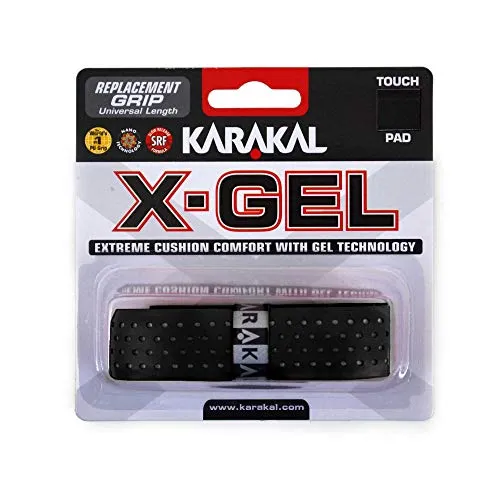 Karakal X-Gel Ersatz-Griff, Farbe: Schwarz