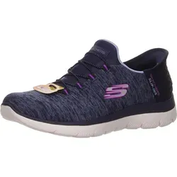 Skechers Damen Summits Dazzling Haze Sneaker - Navy, Größe 41 EU - Damen-Sneaker mit weichem, gewebtem Strick-Mesh-Gewebe für optimalen Komfort und sportlichen Look. Ideal für aktive Frauen, die Stil und Bequemlichkeit schätzen.