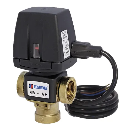 ESBE VZD161 DN20 Zonenventil mit Innengewinde Rp ¾'' - Wasserkühlung, ermöglicht schnelle Flussrichtungsänderung zwischen zwei Kreisen für effiziente Temperaturregelung.