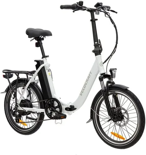 VECOCRAFT E-Bike Faltrad E-Pax 20Zoll, 7 Gang Shimano Schaltwerk, Kettenschaltung, Heckmotor, 468,00 Wh