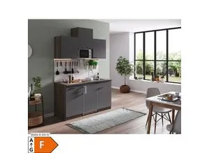 Respekta Küchenzeile KB150EYGMIC 150 cm Grau-Eiche in grau von Respekta