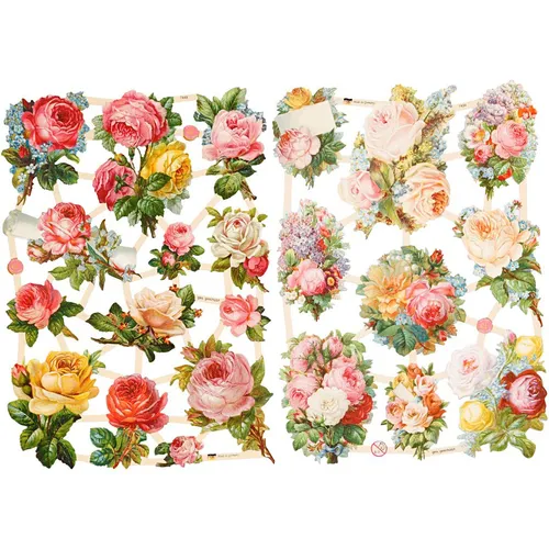 Vintage Glanzbilder Rosen