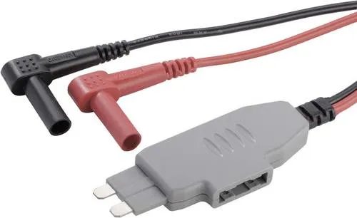 VOLTCRAFT MS-4 Messadapter Stecker-Flachsicherung - Lamellenstecker 4mm Isolierhülse Schwarz, Rot