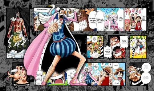 WAIFUWORLD SHOP One Piece Spielfeld Mr. 2 (Bon Kurei/Bentham of The Wild) Spielmatte mit Zonen | Trading Card Game Playmat kompatibel mit One Piece Trading Card Game | Kartenspielmatte Mr. 2