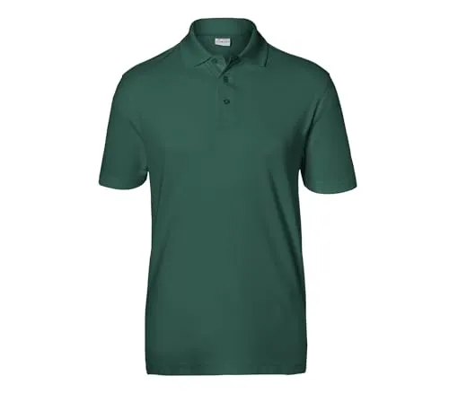 KÜBLER Shirts Polo – Moosgrün – Polo-Shirt mit 3er-Knopfleiste – Größe M