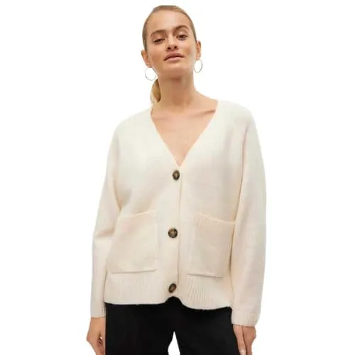Vero Moda Strickjacke Boom - Zeitloser Cardigan - Cardigan aus recyceltem Material, ideal für nachhaltige Mode-Liebhaber. Bequeme Passform und melierte Optik, perfekt für jeden Anlass.