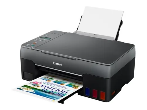 Canon PIXMA G2560, 3-in-1 MegaTank Drucker - Drucker mit 3 Jahren Garantie. Hohe Druckgeschwindigkeit, kostengünstiger Druck mit bis zu 12.000 Seiten pro Schwarz-Tintenflasche und vielseitige Medienhandhabung für kreative Projekte.