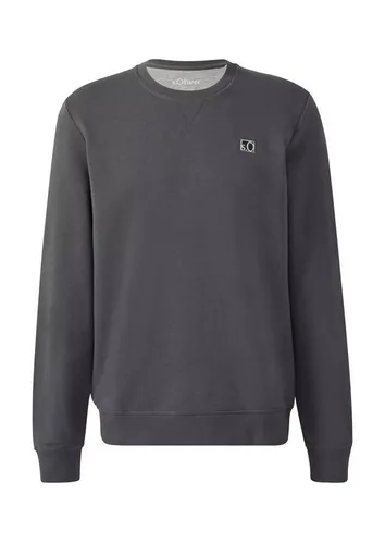 Herren Sweatshirt S.OLIVER, Gr. XL, grau - Klassisches Herren-Sweatshirt von s.Oliver in dk grau. Mit taillenbedeckendem Schnitt und Logo-Stickerei, ideal für einen lässigen Look.