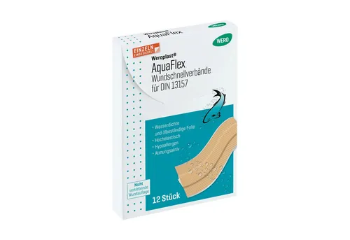 Weroplast® Wundpflaster AquaFlex Perfect Mix, 50 Stk (Wundschnellverbände DIN 13157, 12 St)