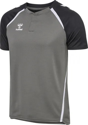 Hummel hmlLEAD 2.0 Polo Shirt Steel Gray/Asphalt S - Hallenschuhe mit Beecool®-Technologie für hohe Atmungsaktivität und schnelles Trocknen. Ideal für sportliche Aktivitäten und bietet eine bequeme Passform.