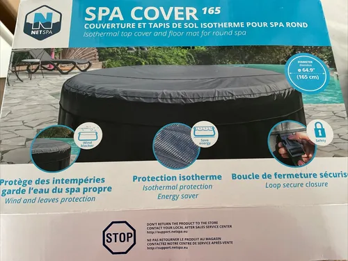 N NETSPA Sparo Whirlpool Abdeckung inkl. Bodenmatte, Anthrazit 165x70cm - Abdeckung für Sicherheit und Schutz, ideal für runde Whirlpools, inklusive praktischer Bodenmatte für zusätzlichen Komfort.