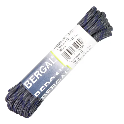 Bergal Schnürsenkel 180cm für Berg und Wanderschuhe grau/blau