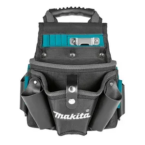 Makita Werkzeug-Gürteltasche E-15182 - Praktische Gürteltasche für Akkuschrauber mit ergonomischem Handgriff, 4 seitlichen Werkzeughaltern und 6 elastischen Bändern. Ideal für Handwerker, geeignet für Rechts- und Linkshänder.