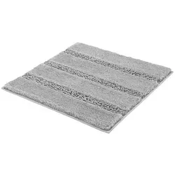 Kleine Wolke Badteppich Monrovia, Platin, 60x60 cm - Badteppich Monrovia in Platin, rutschhemmend und für Fußbodenheizung geeignet, Oeko-Tex® zertifiziert - ideal für ein sicheres und stilvolles Badezimmer.