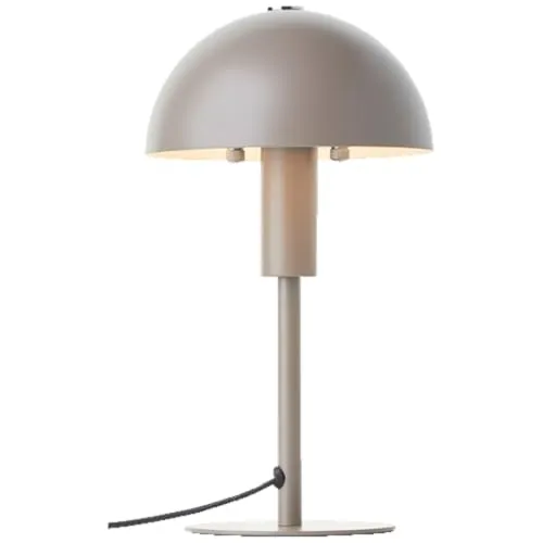 Lightbox Pilz-Tischlampe – Stilvolle Schreibtischlampe in Matt Taupe/Grau - Elegante Tischlampe im Pilz-Design, perfekt für Nachttische und Schreibtische. Robustes Metall und kompakte Maße sorgen für einen modernen Look und individuelle Lichtgestaltung mit E14-Fassung.