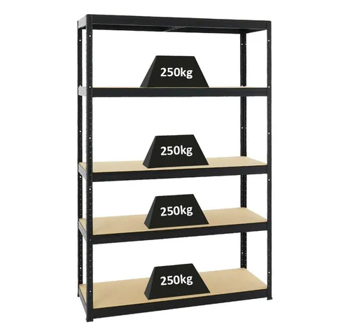 PROREGAL Schwerlastregal Big Elephant Schwarz 180x120x45cm