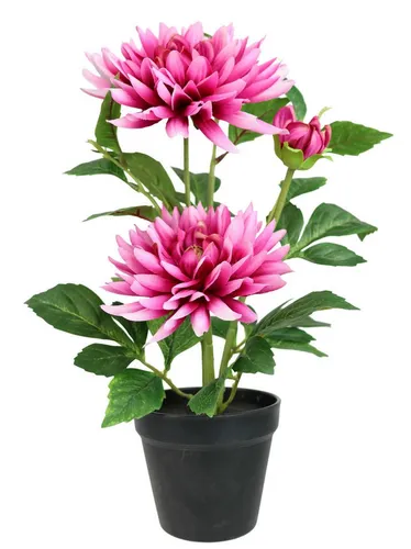 Kunstblume Chrysantheme im Topf 40cm Chrysantheme, I.GE.A., Höhe 40 cm, Kunstpflanze Pflanze Blume künstlich Deko Herbstdeko Seidenblume