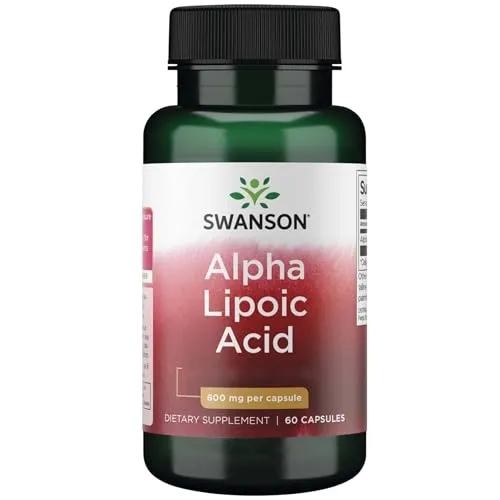 Swanson, Alpha-Lipoic Acid, 60 glutenfreie Kapseln, 600mg Alpha-Liponsäure je Dosis, Sojafrei, GMO frei, Geschmacksneutral