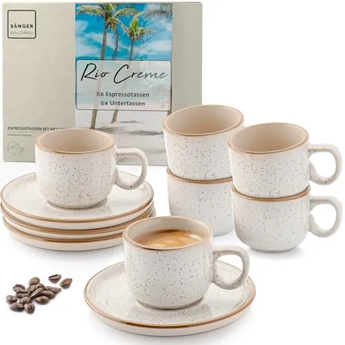 Sänger Rio Creme Espressotassen Set 12-teilig in beige von Sänger